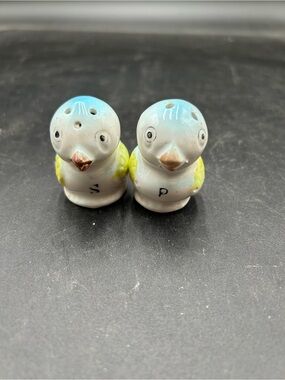Cute Ceramic Bird Salt & Pepper Shakers - Blue, Yellow, White